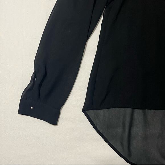 H&M Blouse, Sheer Black, Size 14, Long Sleeve - Picture 5 of 10